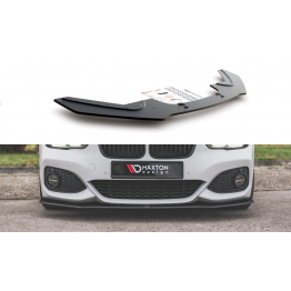 Накладка сплиттер на передний бампер на BMW 1 F20 / F21 M-Pack / M140i рестайл